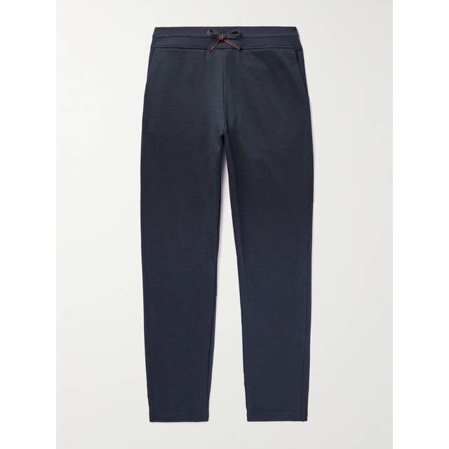 Loro Piana - Tapered Cotton and Linen-Blend Fleece Sweatpants - Men - Blue - S