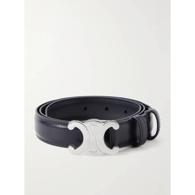 CELINE HOMME - 2.5cm Triomphe Leather Belt - Men - Blue - EU 95