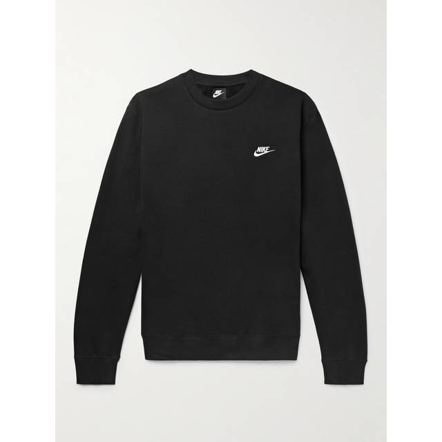 Nike - Sportswear Club Logo-Embroidered Cotton-Blend Tech Fleece Sweatshirt - Men - Black - L