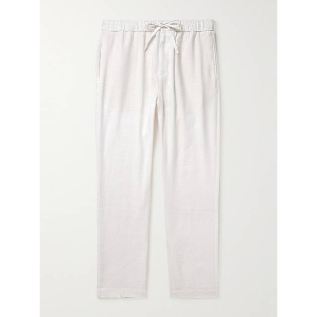 Frescobol Carioca - Oscar Straight-Leg Linen and Cotton-Blend Drawstring Trousers - Men - White - UK/US 34