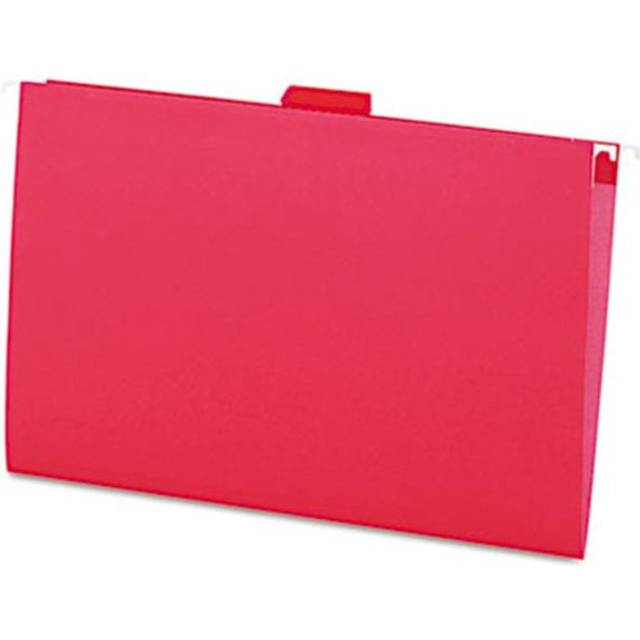 Hanging File Folders- 1/5 Tab- 11 Point Stock- Legal- Red- 25/Box