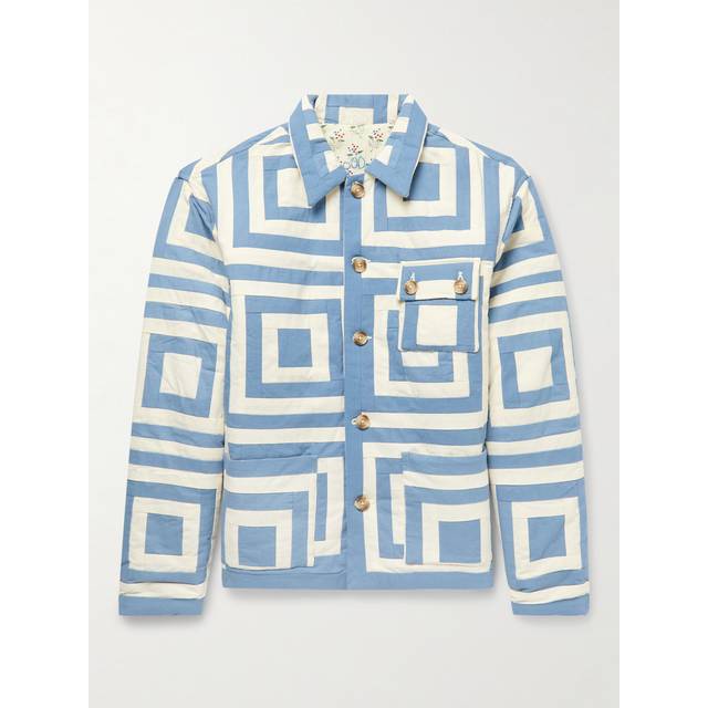BODE - White House Steps Reversible Quilted Printed Cotton Jacket - Men - Blue - S/M