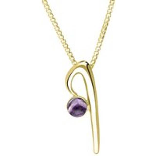9ct Yellow Gold Blue John Love Letters Initial I Necklace - Yellow Gold