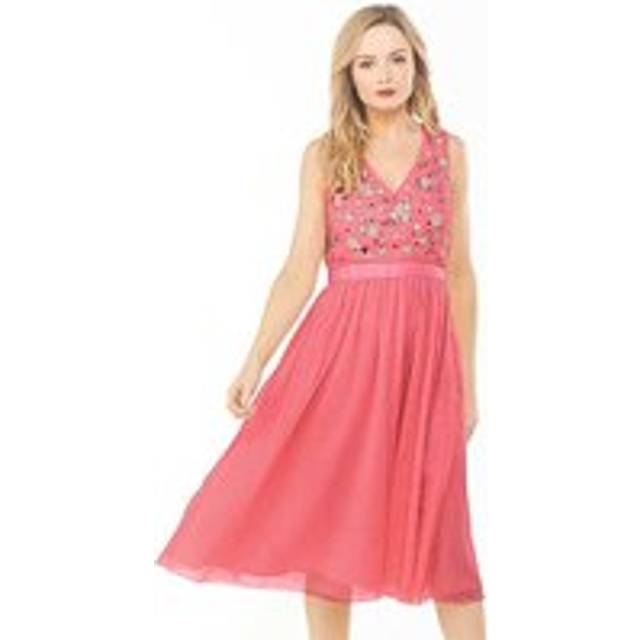 French Connection Embellished Dress - Coral