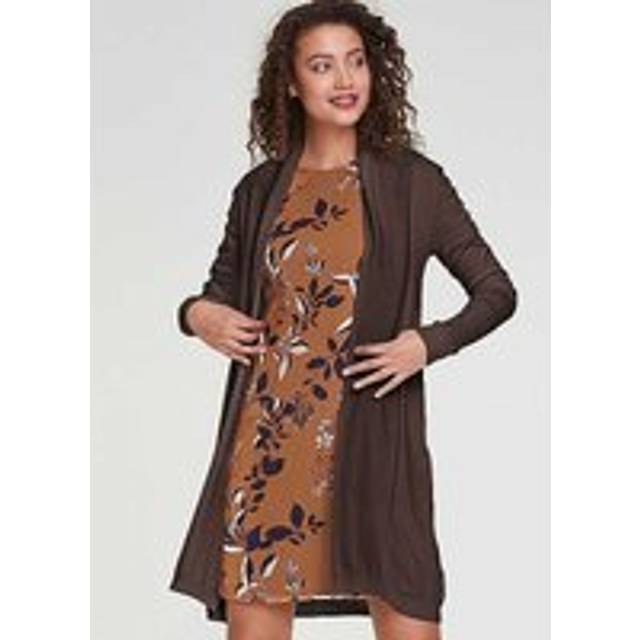 Heine Fine Knit Long Cardigan - Brown