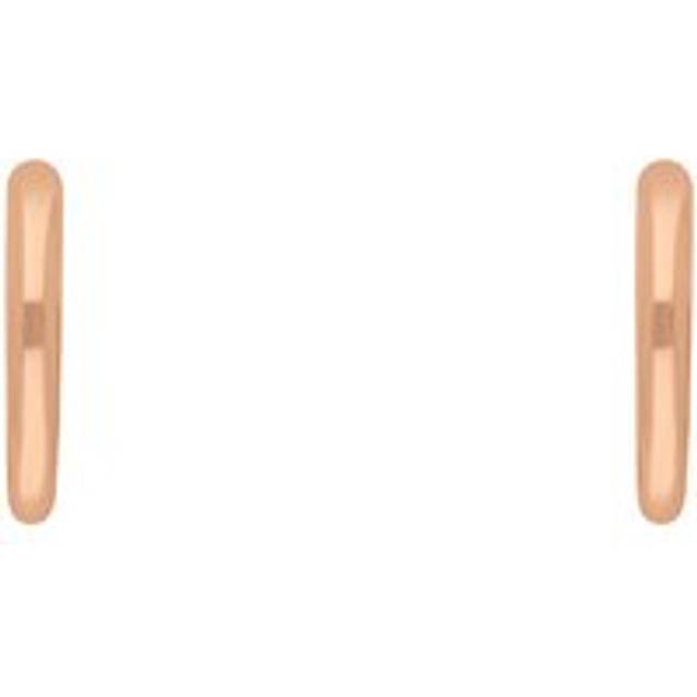 9ct Rose Gold Round Hoop Earrings - Gold