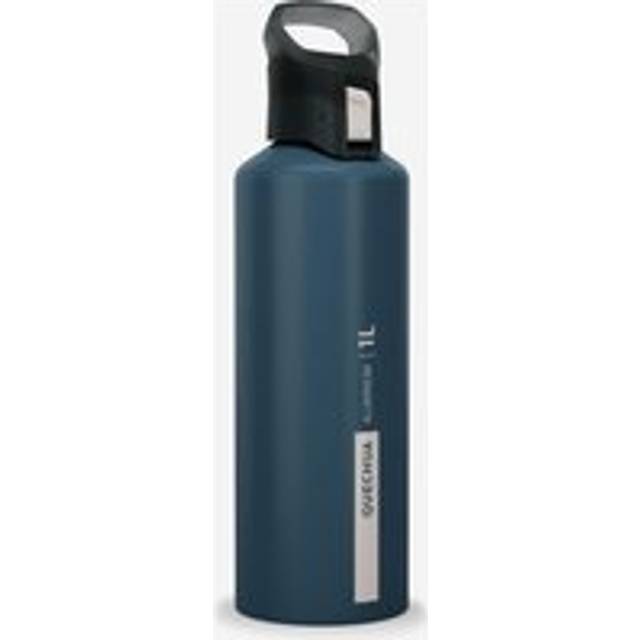 1 L Aluminium Flask 500 With Quick-release Cap For Hiking - Blue