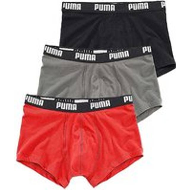 Puma Pack of 3 Hipster Boxers - Red/grey Marl/black