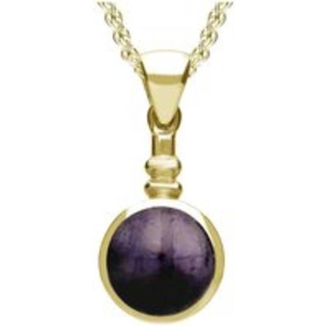 9ct Yellow Gold Blue John Fancy Necklace - Yellow Gold