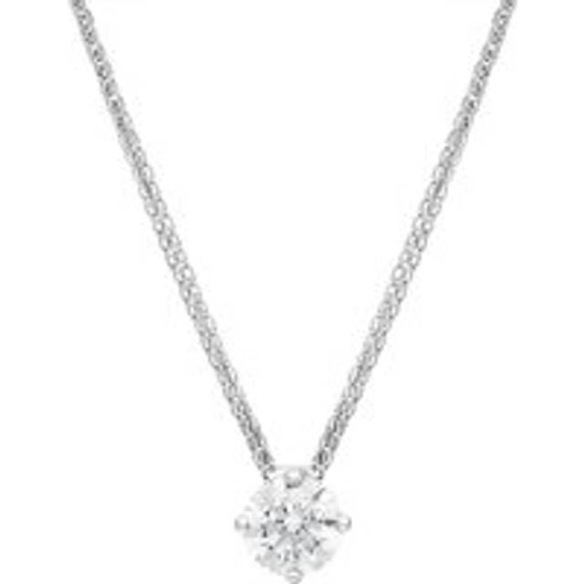 18ct White Gold 0.50ct Diamond Round Brilliant Cut Solitaire Slider Pendant - White Gold