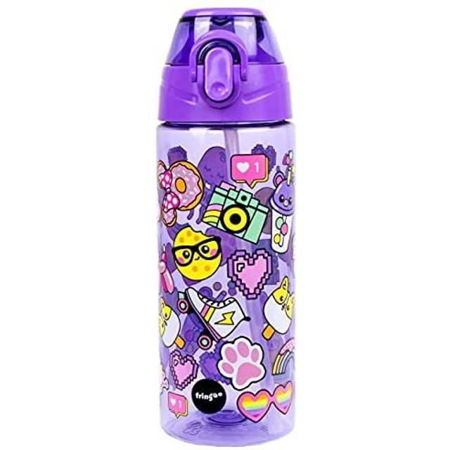 FRINGOO Kids Water Bottle with Straw 100% Leakproof BPA FREE 600ml Bottle For School Nursery | Travel Bottle for Children | Sport Water Bott