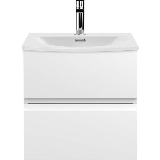 Hudson Reed - Urban Wall Hung 2-Drawer Vanity Unit with Basin 4 Satin White - 500mm Wide