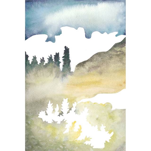Cross Country Abstraction VI by Natasha Chabot - Painting - Wrapped Canvas (91cm H x 61cm W)