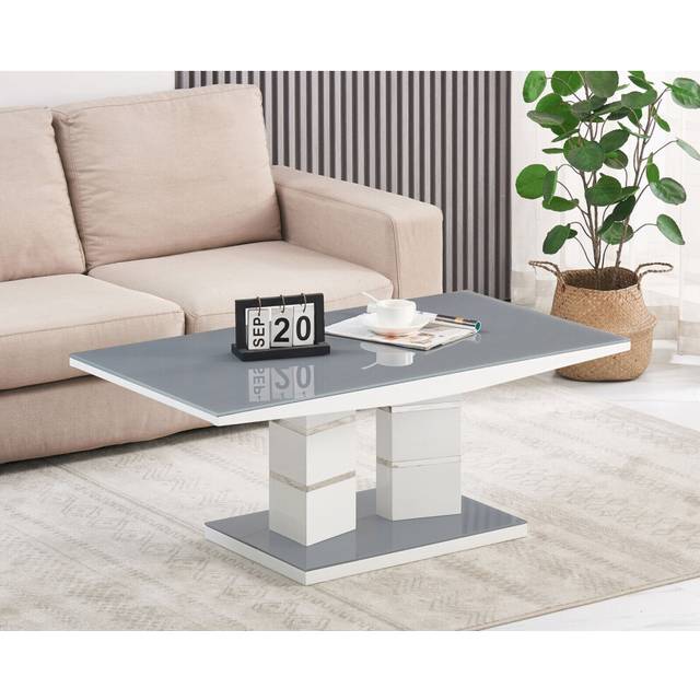 Furnizone Uk - Tivoli Grey Glass Coffee Table