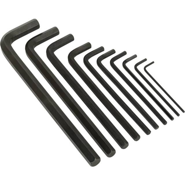10 Piece Extra-Long Hex Key Set - 3mm to 17mm Sizes - 130mm to 335mm Length
