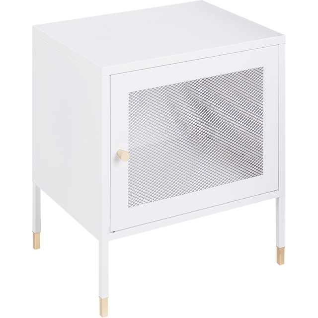 Bedside Table OSSETT Metal White