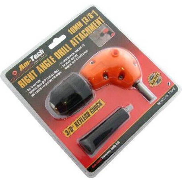 "3/8"" Right Angle Drill Attachment With Keyless Chuck -  drill attachment angle right chuck keyless 38 handle amtech"