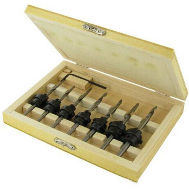 7 Piece 3.2mm 5.5mm Drill & Countersink Set For Wood