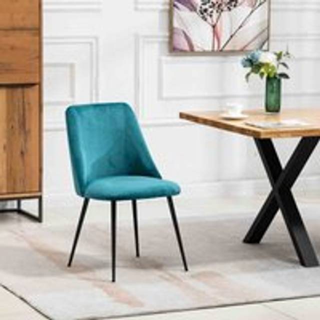 Artemis Home Morandi Set of 2 Teal Velvet Dining Chair - Blue