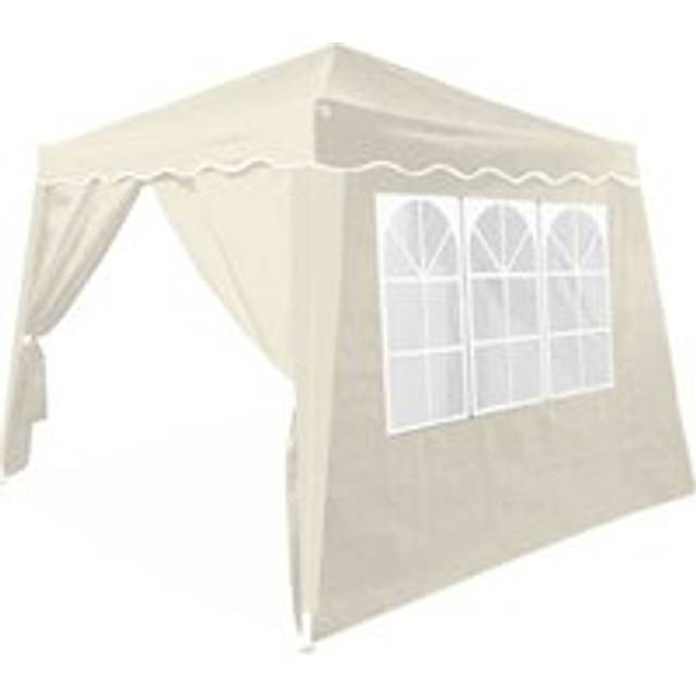 Pop Up Gazebo Capri 3x3m Beige Festival BBQ Pavilion Marquee with 4 Side Panels Cream
