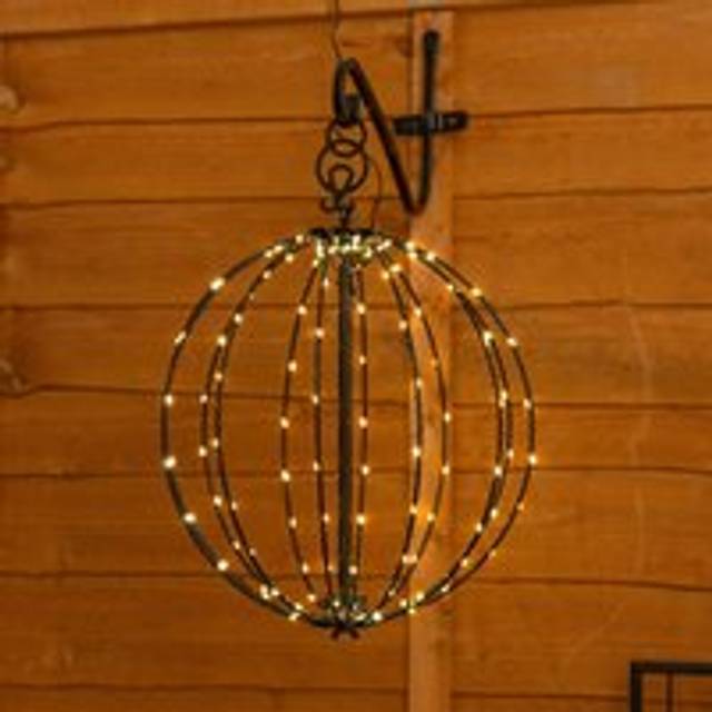 ValueLight Wire Frame Black Hanging Outdoor Solar Decorative Light