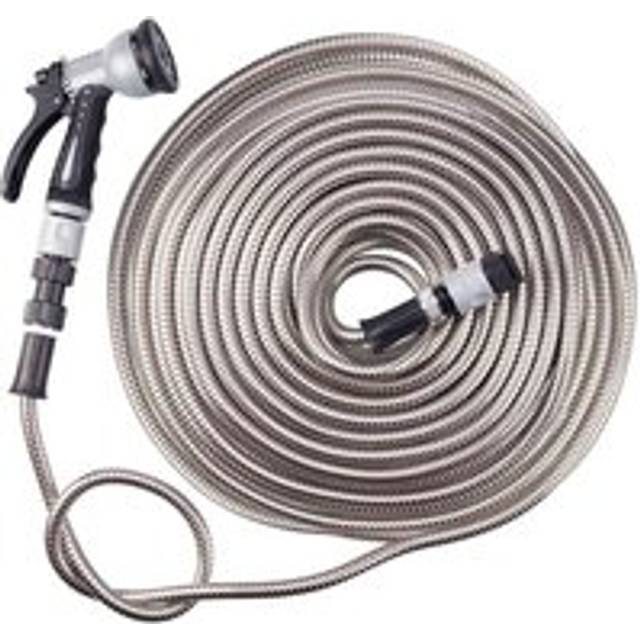 Garden Gear 75ft Stainless Steel Easy Hose - Silver - 5 x 2286 x 5cm