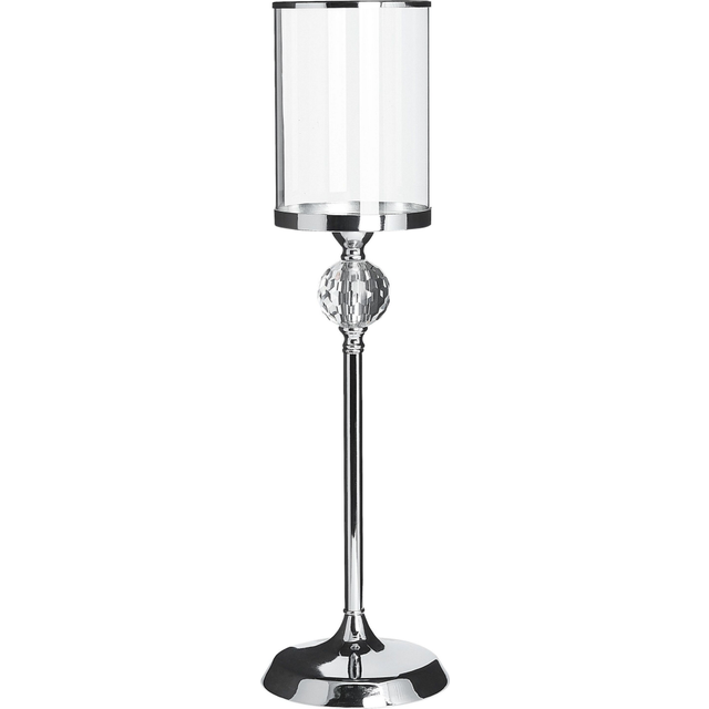 Candle Holder COTUI Glass 58 cm Silver