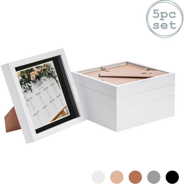 Nicola Spring - 3D Box Photo Frames - Mount - Black (22.5cm H x 22.5cm W x 3.5cm D)