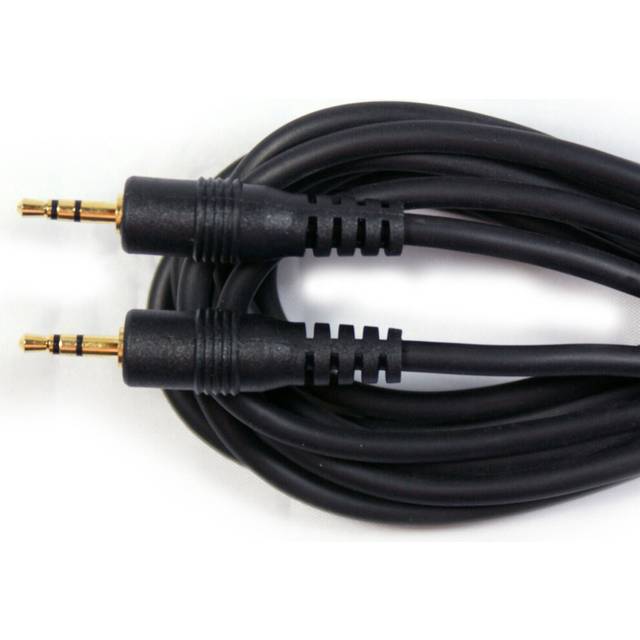 Gold 2m 2.5mm mini jack male to plug cable lead stereo trs audio headset wire