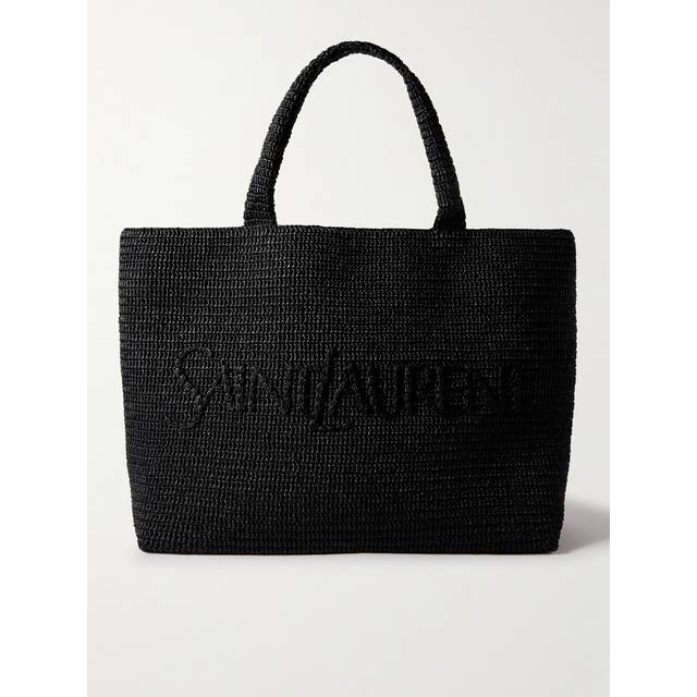 Saint Laurent Women's RaffiaShopping Bag in Black | 756269GAAEI Color 1000 (One Size)
