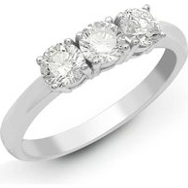 18ct White Gold 2ct Diamond 3 Stone Uniform Trilogy Ring - 18R945-200
