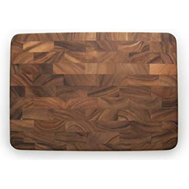 Ironwood Gourmet Large End Grain Prep Station Acacia Wood Cutting Board  14 x 20-Inch  Brown