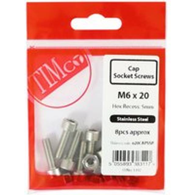 TIMCO Socket Screws & Hex Nuts Cap Stainless Steel - 620CAPSSP - Pack- you get 7