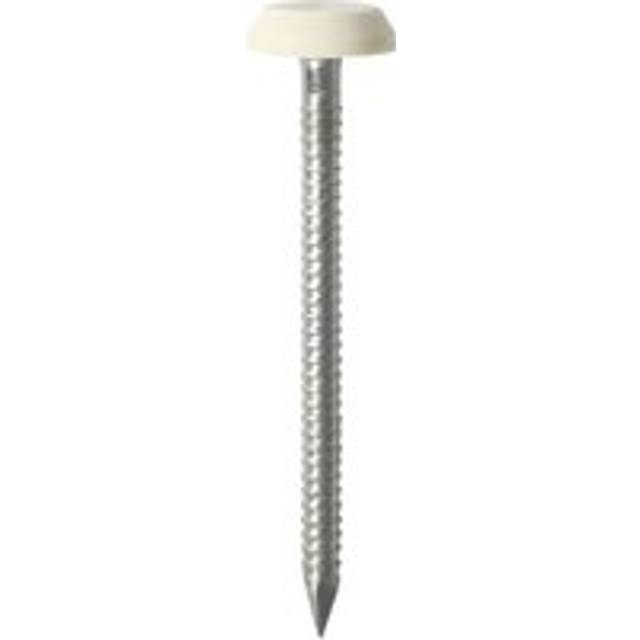 TIMCO Polymer Headed Nails A4 Stainless Steel Cream - PN50CC - Pack o- you get 3