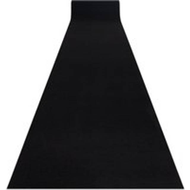 Rugsx - Runner anti-slip rumba single colour gum black 200 cm black 200x220 cm