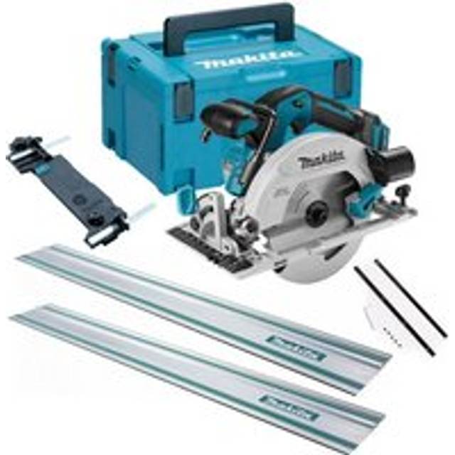 DHS680Z 18v Lithium Brushless Circular Saw 165mm Bare MakPac 2x 1.5m Rail - Makita