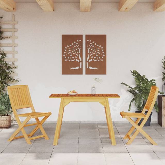 vidaXL 3 Piece Balcony Set Solid Wood Acacia - Brown