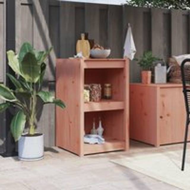 Outdoor Kitchen Cabinet 55x55x92 cm Solid Wood Douglas - Brown - One Size