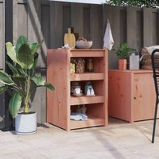 Outdoor Kitchen Cabinet 55x55x92 cm Solid Wood Douglas - Brown - One Size