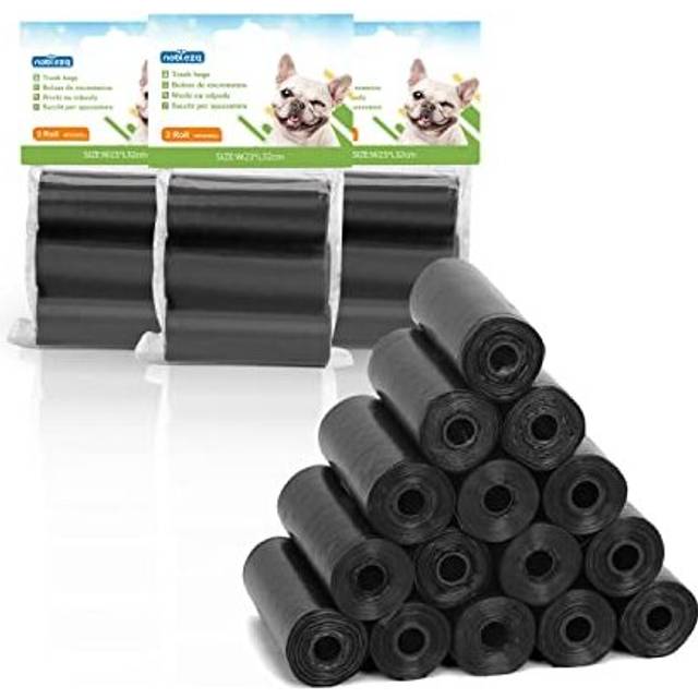 Dog Poo Bags, 1080 Counts Dog Poop Bags 72 Rolls, Leak-proof Unscented Waste Poo Bags for Dogs Measures 23 x 32 cm, Black