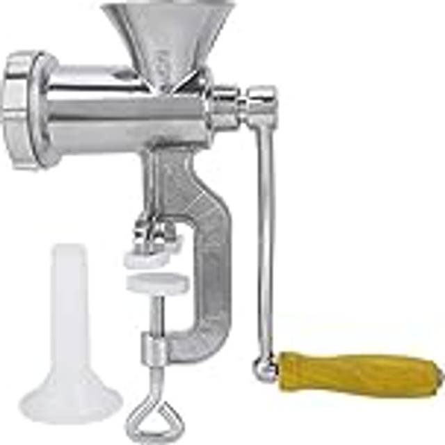 Manuell köttkvarn, manuell för köttkvarn, korvstoppningsslang, mat, meat kvarn, aluminiumlegering, kök, multifunktion, köttkvarn, för korv, stuffar, kryddpeppar