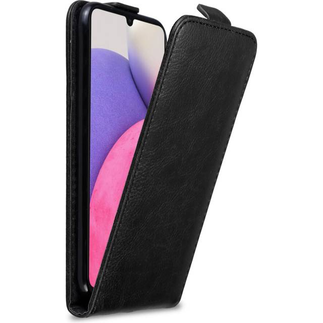 (NIGHT BLACK) Cadorabo Flip Case for Samsung Galaxy A33 5G Cover Book Wallet Protection PU Leather Magnetic Closure Etui
