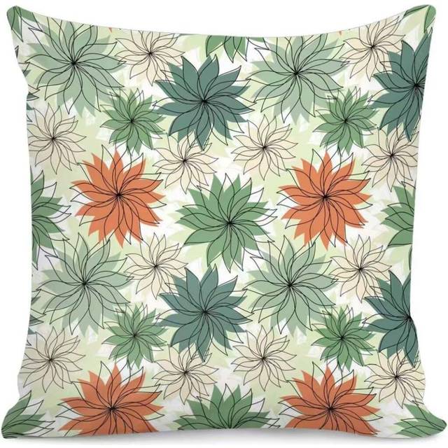 Flower Home DÃ©cor Custom Pattern 18 x 18 Inch Cozy Square Decorative Throw Pillow Covers for Couch and Bed