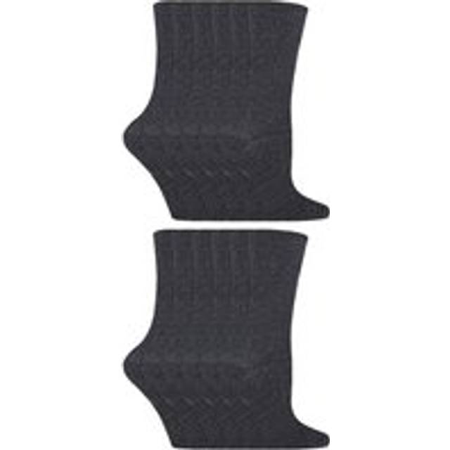 12 Pair Breathable Bamboo Plain Socks for School - Grey - 12-3