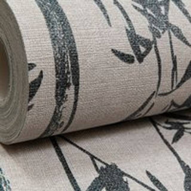 Arthouse - Oasis Taupe Charcoal Textured Floral Flower Leaf Woodland Wallpaper