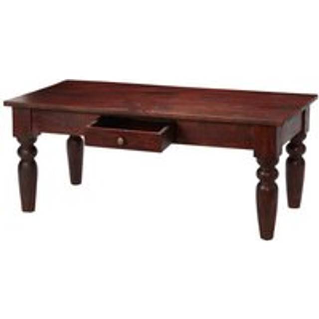 Mardig Dark Wood Coffee Table with Drawer - Brown - One Size