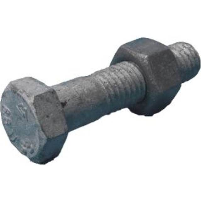 REYHER 40148250200130 Stålbyggnadsskruv M20 delgängad 8.8, EN 15048, FZV 20x130 mm, 25-pack