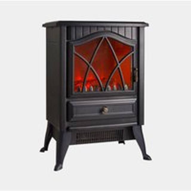 Vonhaus electric stove heater 1800w indoor fireplace log/wood burner led flames