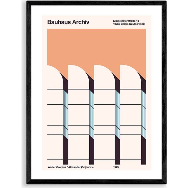 EAST END PRINTS Florent Bodart 'Bauhaus Archiv' Framed Print