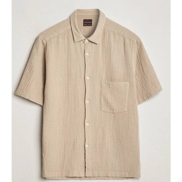 Oscar Jacobson, Skjorta, Herr, M, Bomull, Regular Fit Beige Skjorta Turn-down Krage - beige (M)